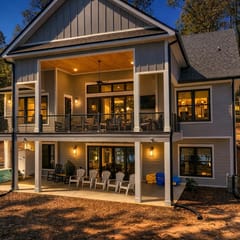 Bark Shed Lake House with boat dock